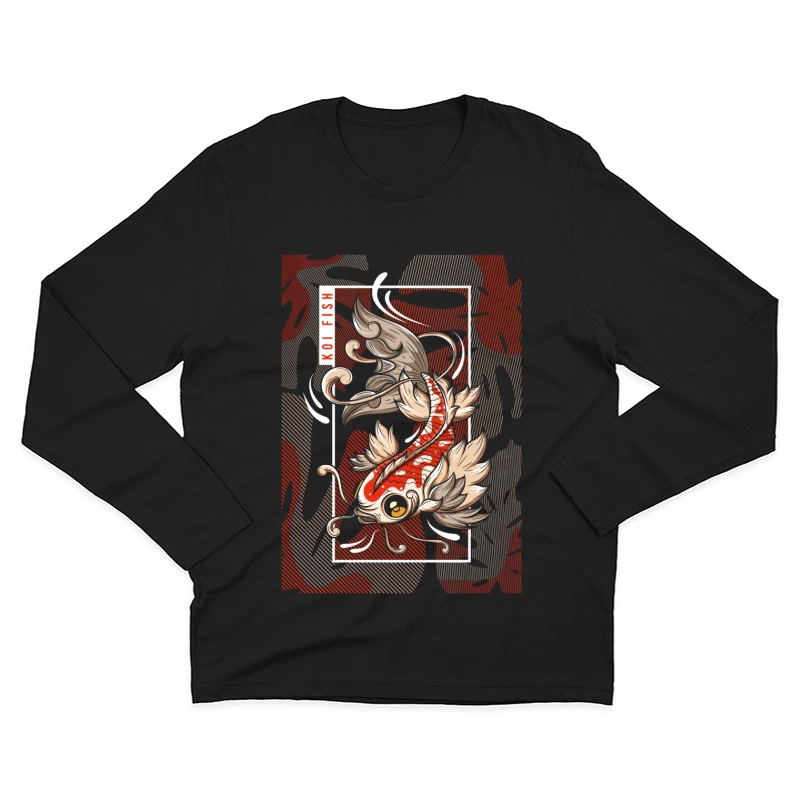 Koi Fish Art with a Contemporary Edge Male Long Sleeve T-Shirt