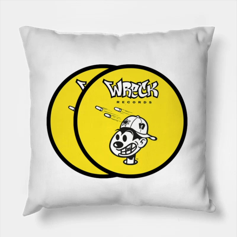 Vintage Wreck Records 2 Throw Pillow