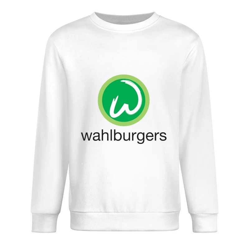 Wahlburgers Restaurant Chain Green Circle Logo Design Male Pullover Sweatshirt