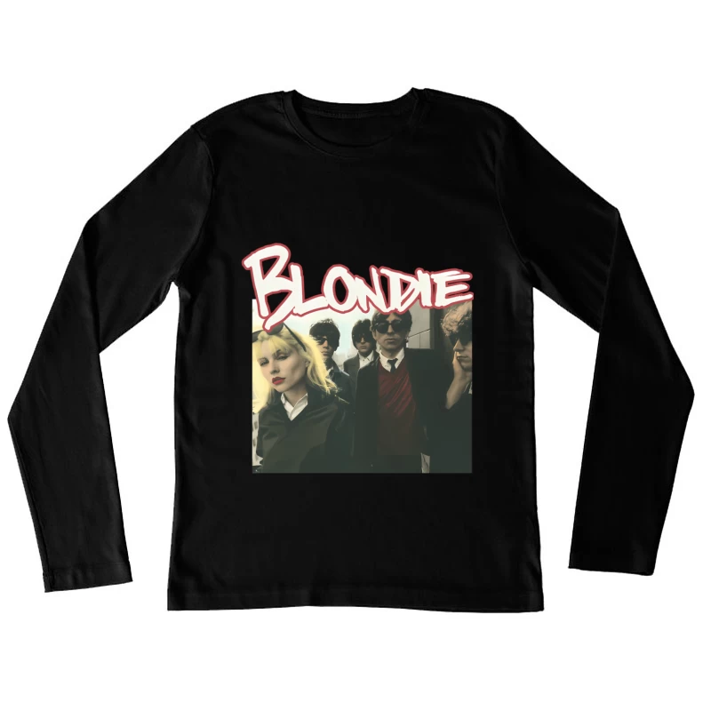 Vintage Blondie Band Album Cover from the 1970s New Wave Era Female Long Sleeve T-Shirt