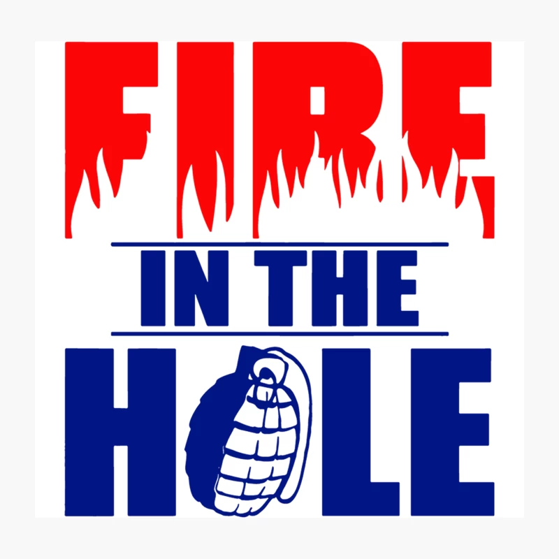 Fire in the Hole Throw Pillow