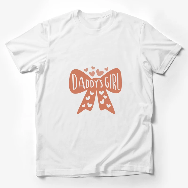 Nœud rose avec cœurs et texte 'Daddy's Girl' Homme T-Shirt