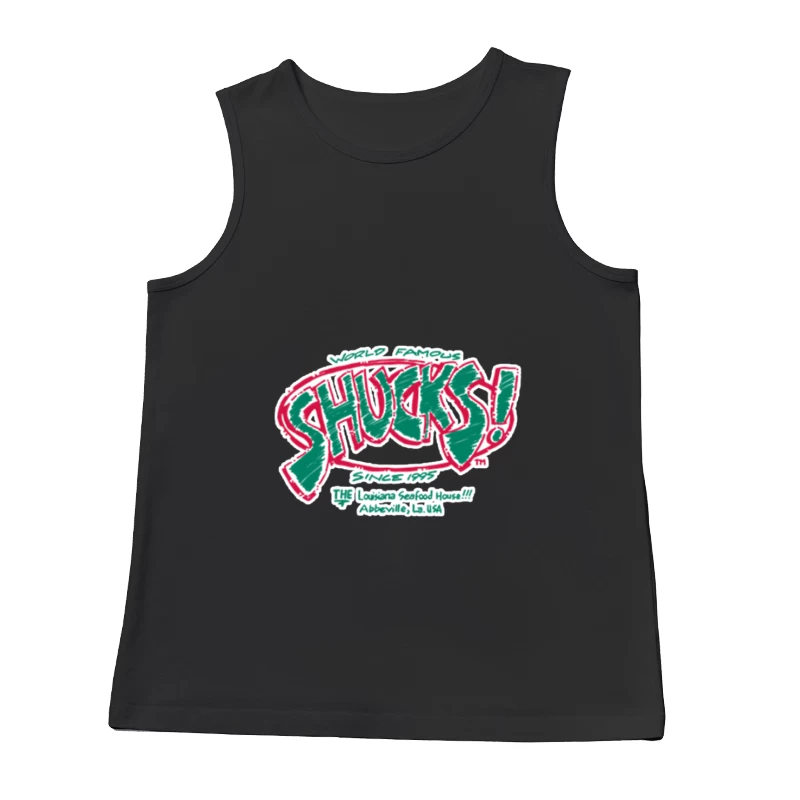 Shucks! Berühmtes Louisiana Seafood Restaurant Logo Herren Tanktops