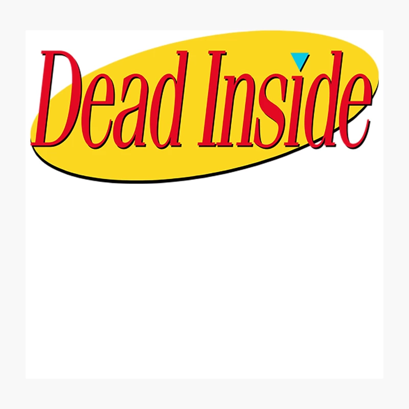Dead Inside - Nihilist 90s TV Tribute Graphic Design Throw Pillow