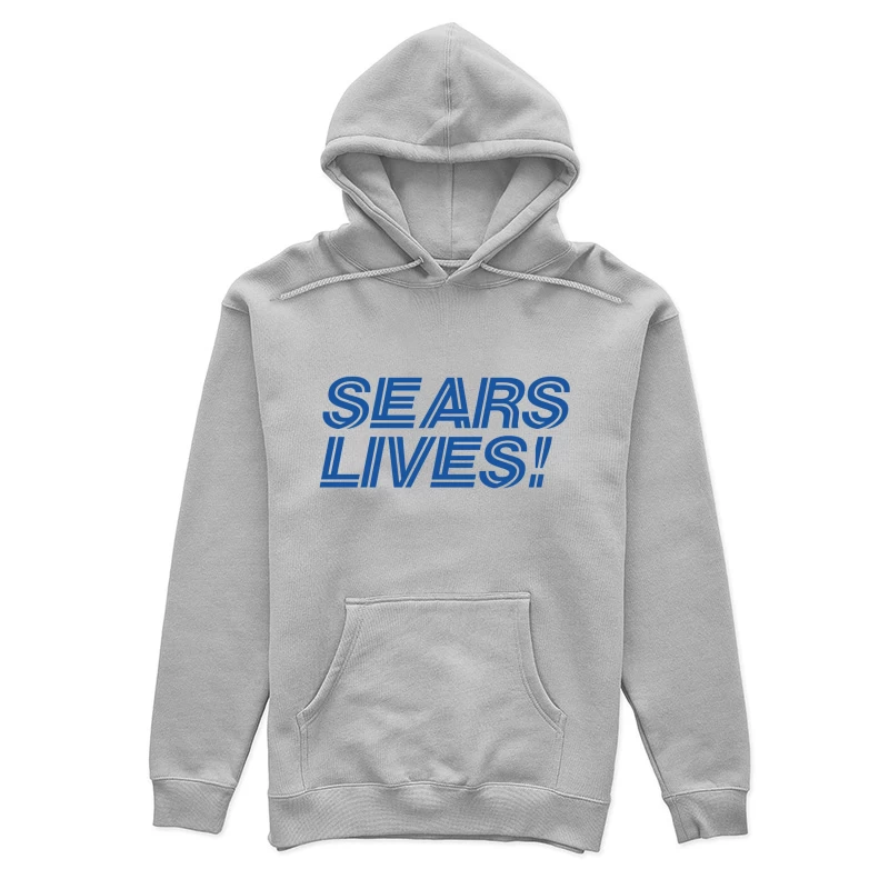 Sears Lives! Blue Text Logo Design Female Pullover Hoodie