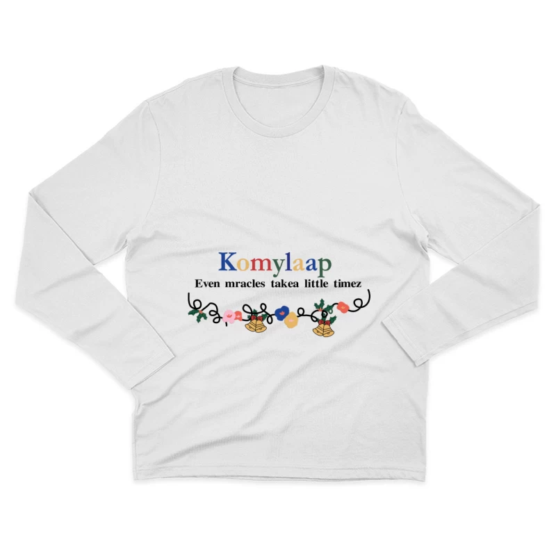 Weihnachtsdesign mit Weihnachtsglocken Herren Langarm T-Shirt