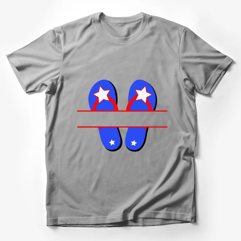 Tongs étoilés bleus et rouges Homme T-Shirt