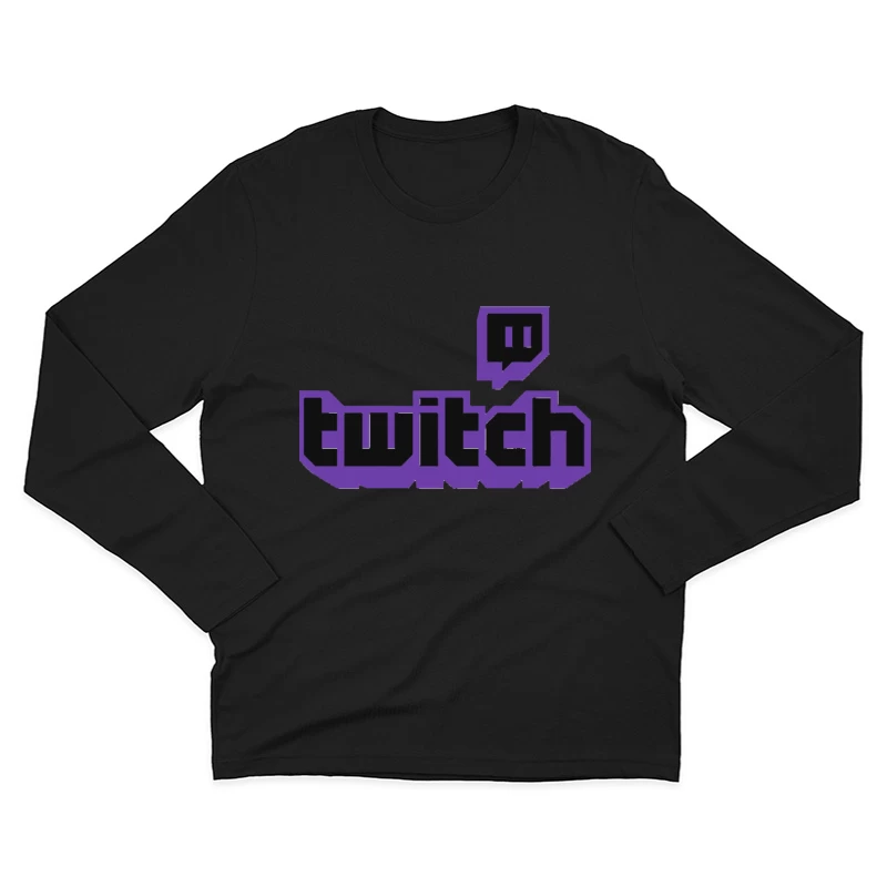 Twitch Gaming Platform Purple Logo Male Long Sleeve T-Shirt