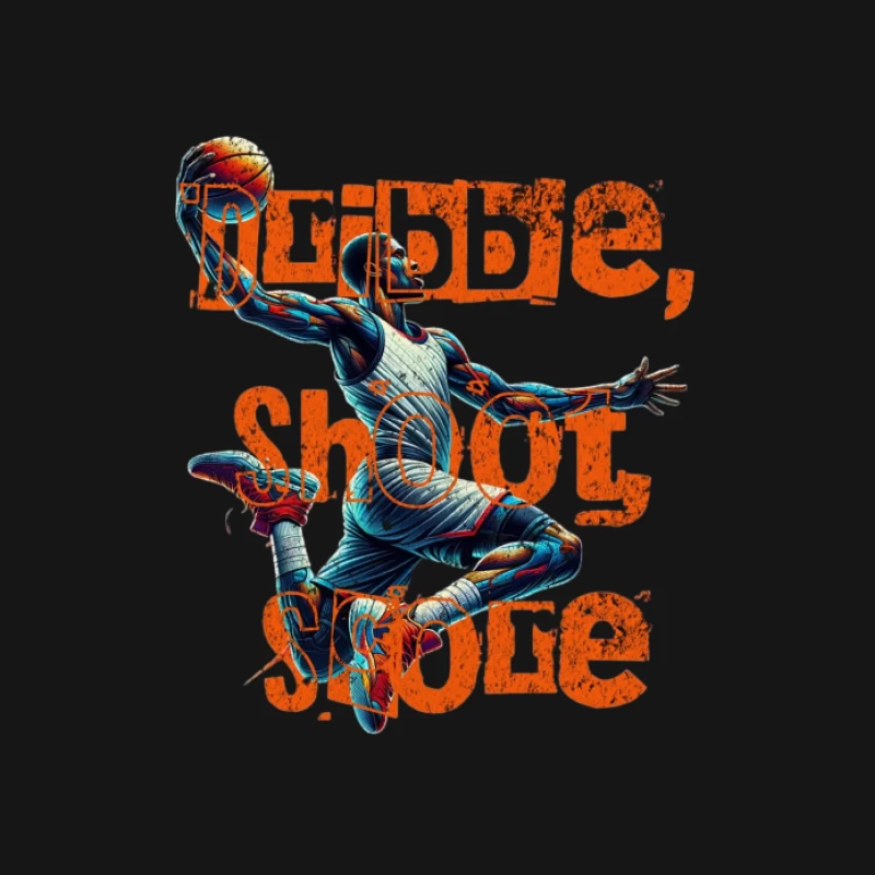 Dunkender Basketballspieler mit Motivationsslogan Damen T-Shirt