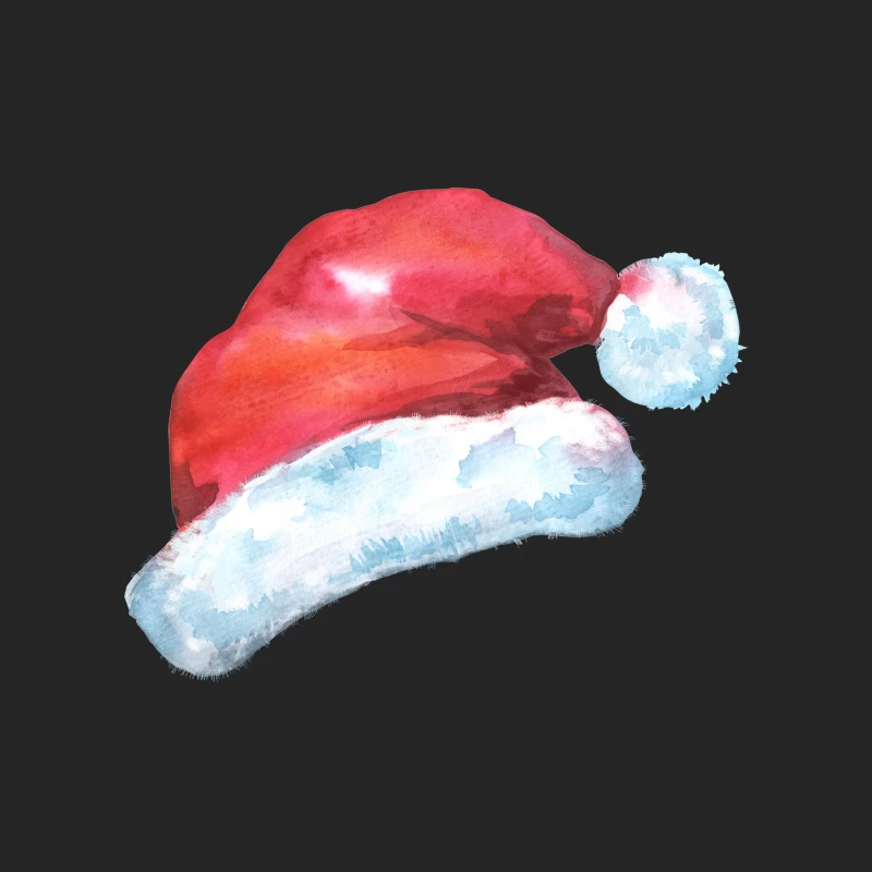 Chapeau de Noël en aquarelle Femme Sweat-shirt à enfiler