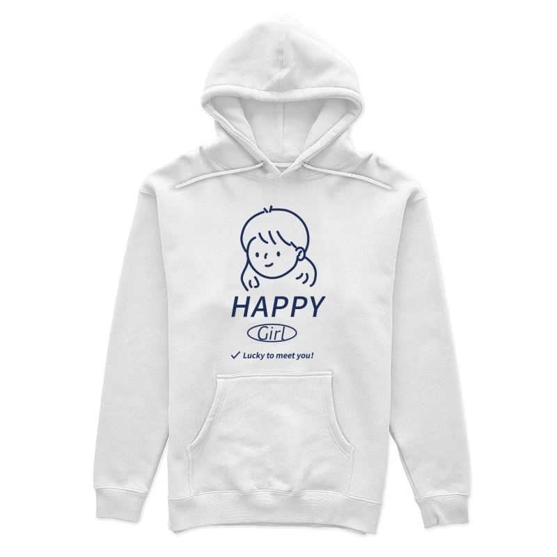 Fröhliches Mädchen Illustration Damen Pullover Hoodie