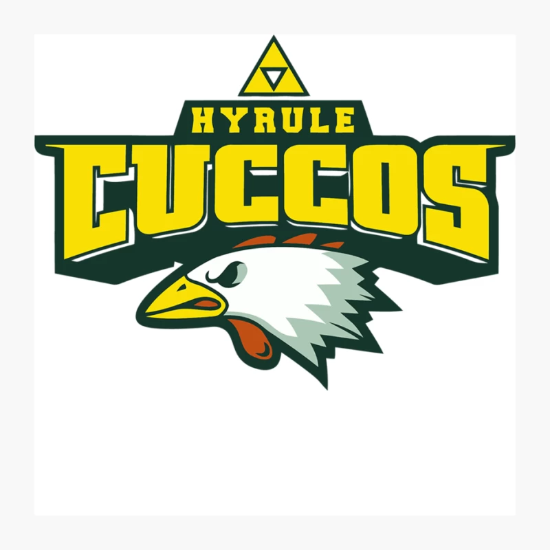 Hyrule Cuccos: Fantasy Sports Team Logo with Eagle Mascot Pin