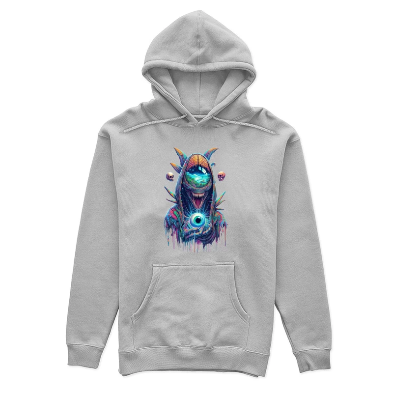 Surreal Cosmic Monster in Vibrant Colors Female Pullover Hoodie