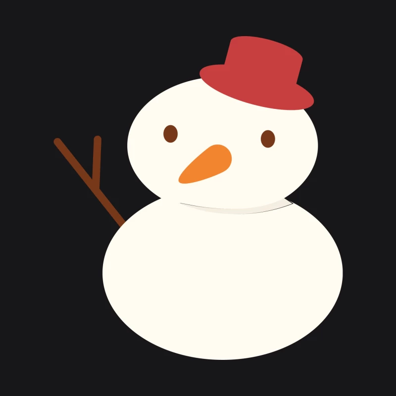 Bonhomme de neige adorable avec chapeau rouge Homme Sweat à capuche