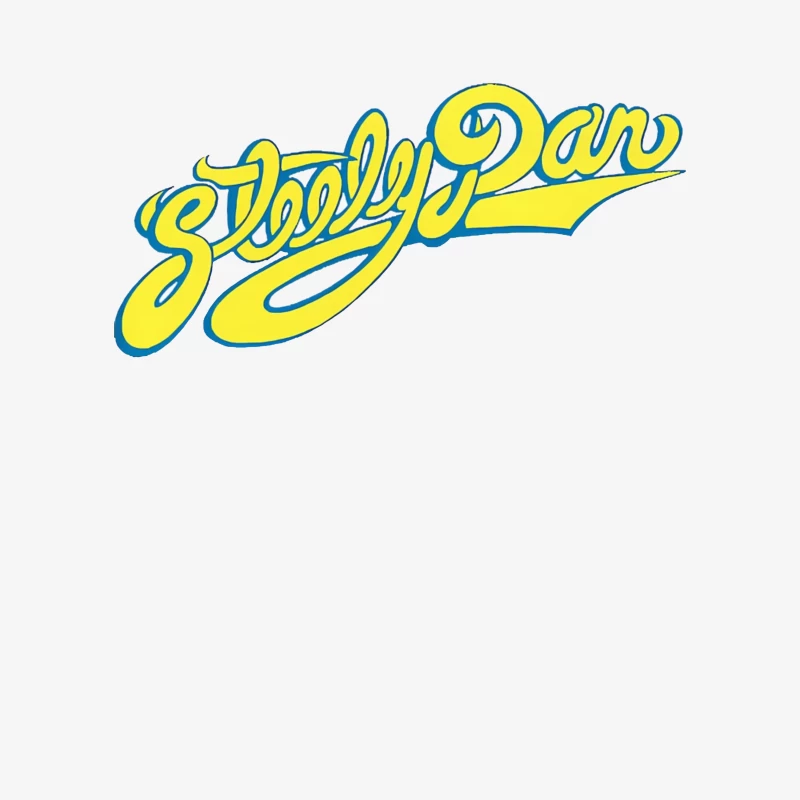 Steely Dan Classic Yellow Cursive Band Logo Male Pullover Sweatshirt