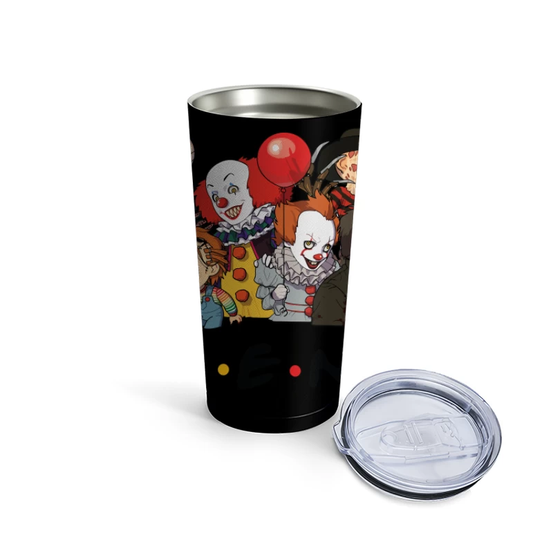 Horror Characters Parodying Friends Travel Mug