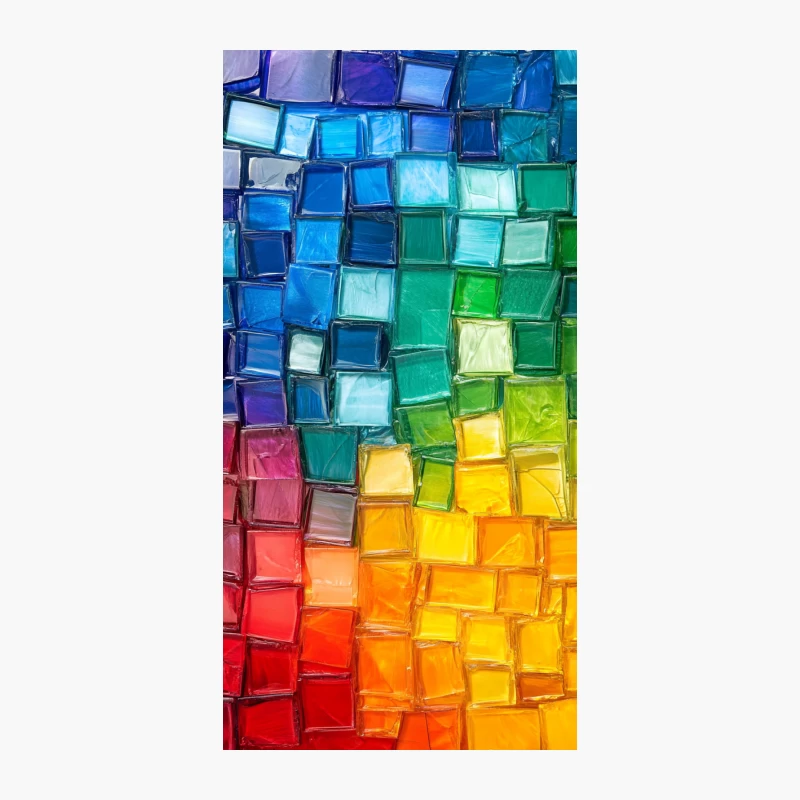 Vibrant Rainbow Mosaic of Colorful Glass Tiles iPhone Case