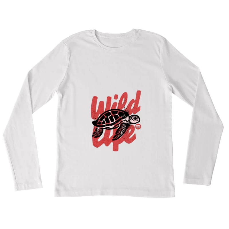 Conception de Tortue Sauvage Femme Manches Longues T-Shirt