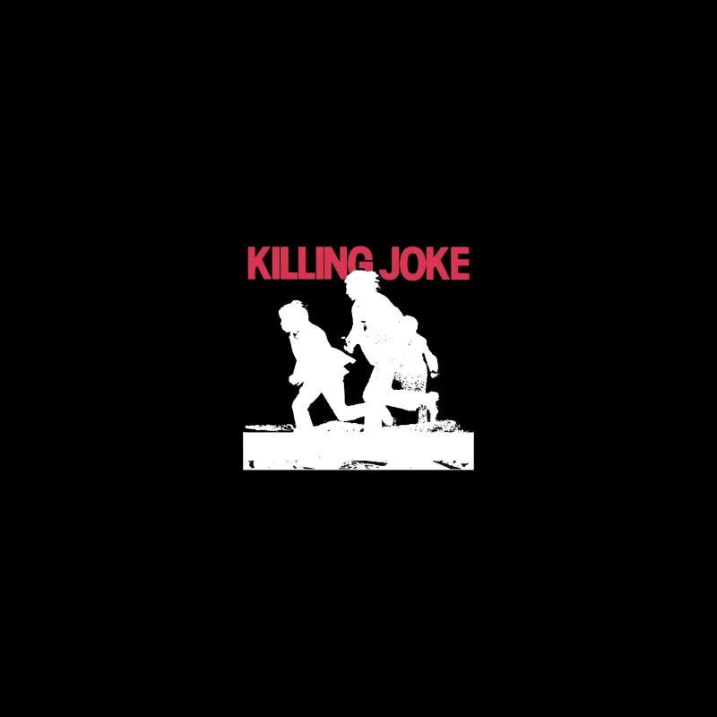 Killing Joke Post-Punk Album Cover with White Silhouettes Coffee Mug