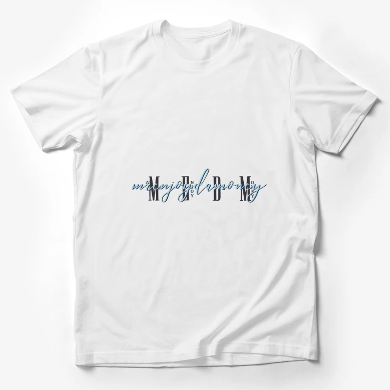 Moderner Schriftzug in Hellblau Herren T-Shirt