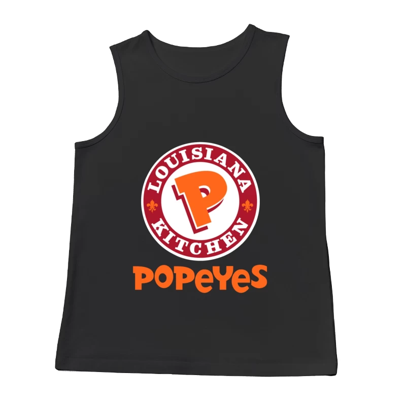 Popeyes Louisiana Kitchen Restaurant Logo Design Male Tank Top