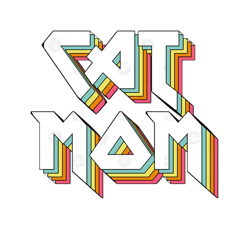 CAT MOM - Typographic Statement Design Tapestry