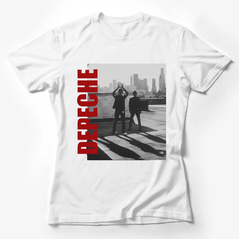 Depeche Mode Silhouettes Against City Skyline Female T-Shirt