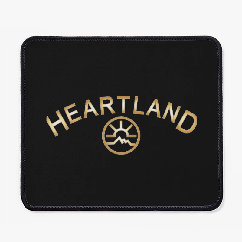 Heartland Hockey Logo with Golden Text and Minimalist Design Mouse Pad