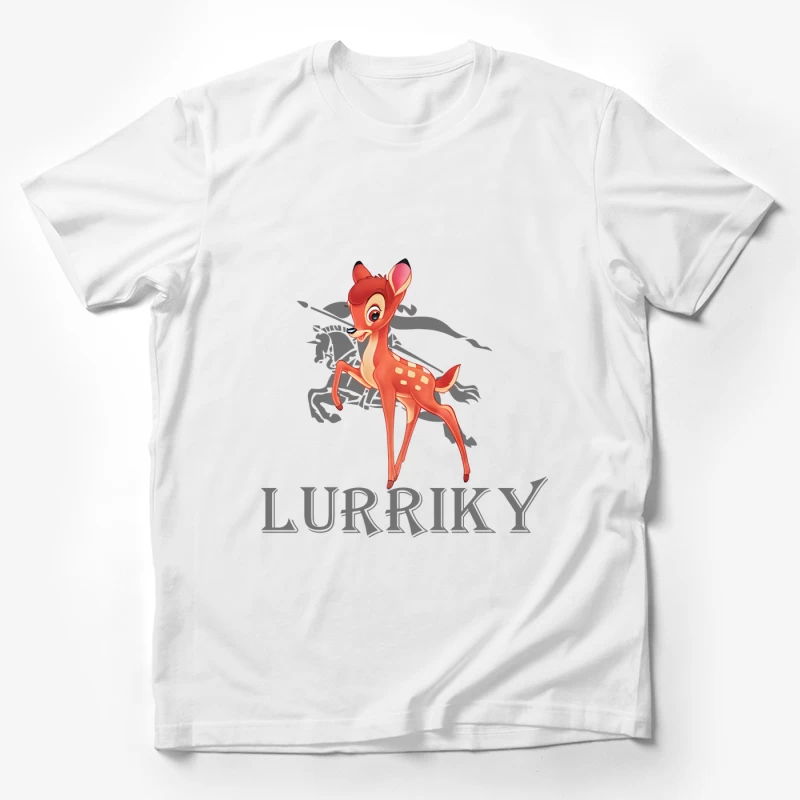 Niedliches Rehkitz-Motiv Herren T-Shirt