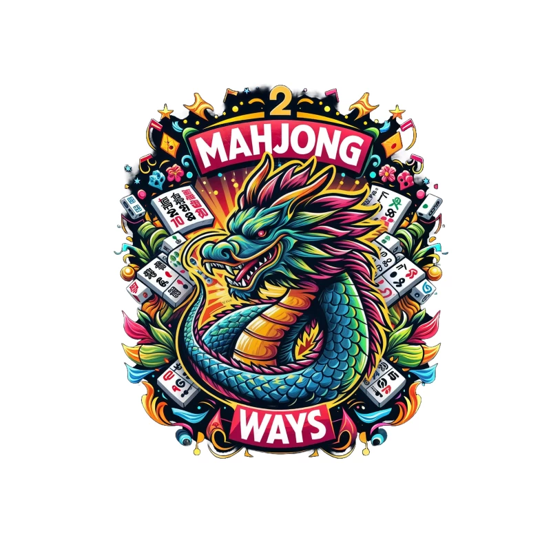 Majestic Dragon with Mahjong Tiles Tapestry