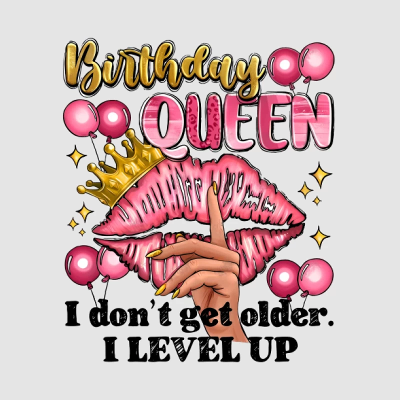 Reine d'anniversaire avec couronne et ballons Homme Sweat à capuche