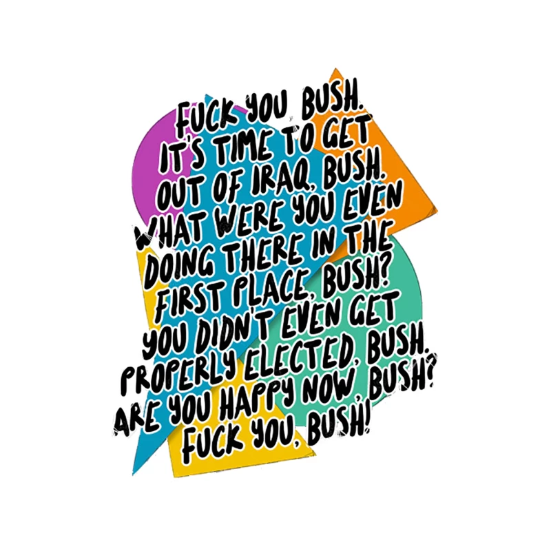 FCK YOU, BUSH - Peep Show Poetry Design Tapestry