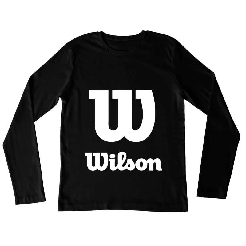 Wilson Sports Brand White Logo Design Female Long Sleeve T-Shirt