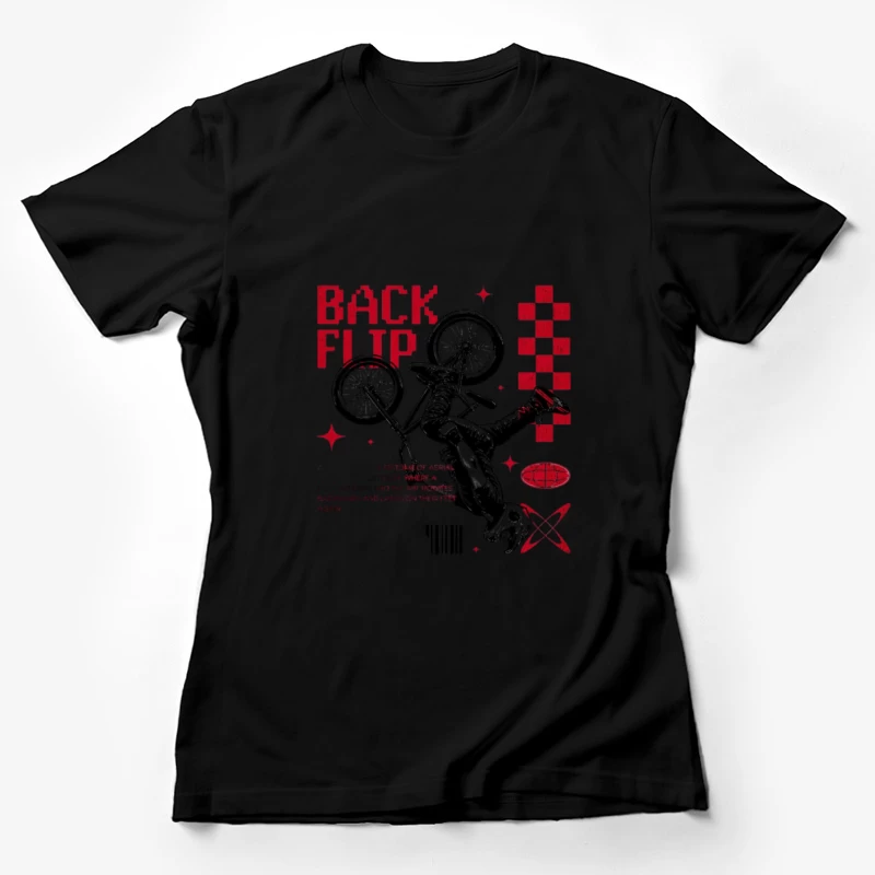 Stunt à vélo avec backflip Femme T-Shirt