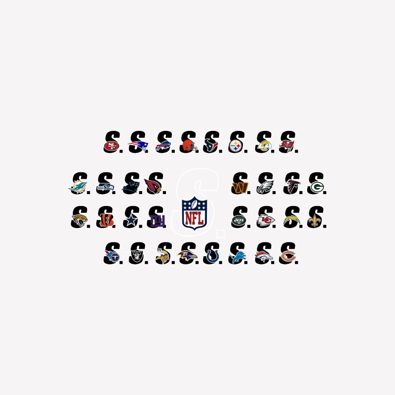 NFL Team-Logos Sammlung Herren T-Shirt