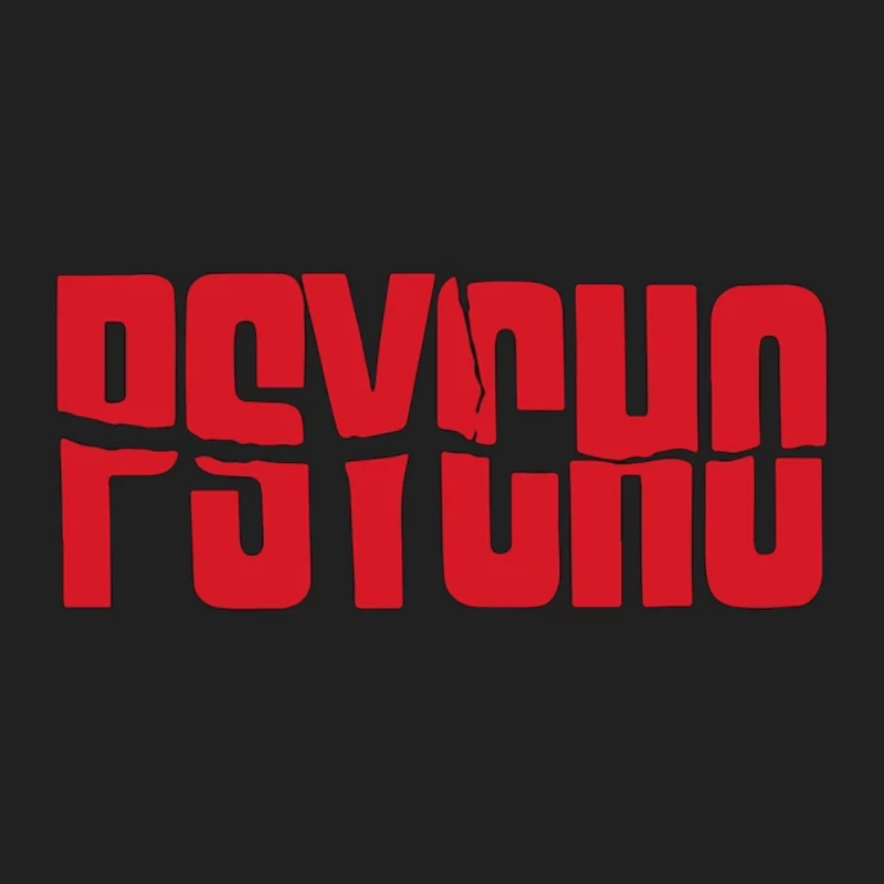 Red Typography Logo of Classic Horror Film "Psycho" Bucket Hat