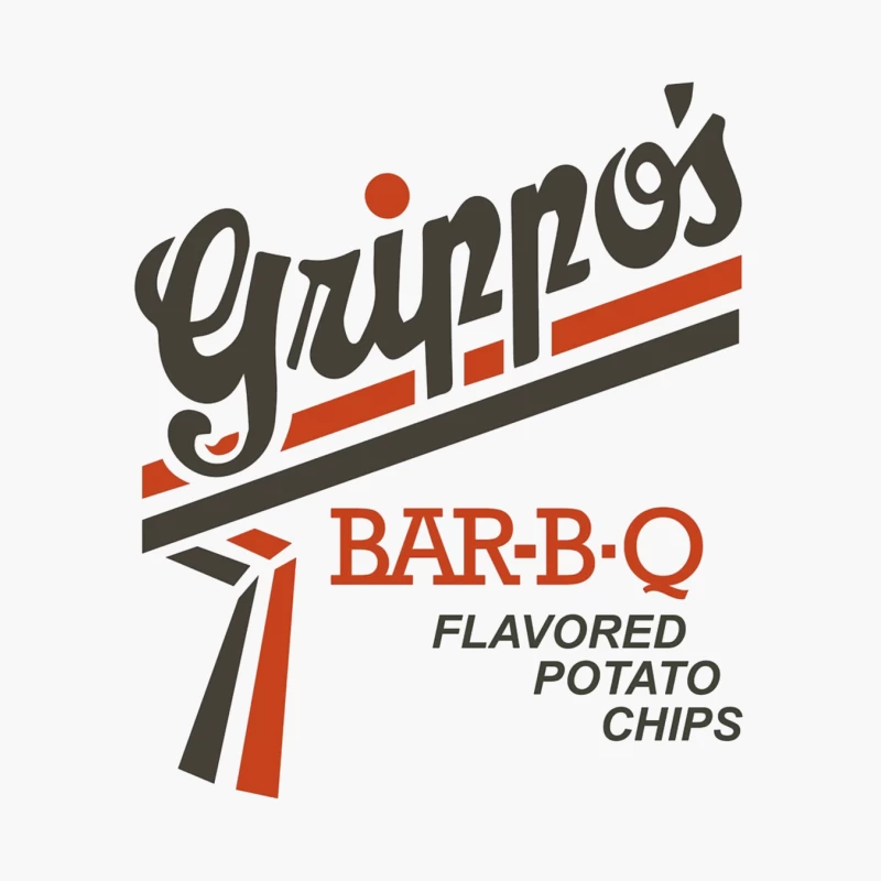 Vintage Grippo's BBQ Potato Chips Logo Design Cotton Tote Bag