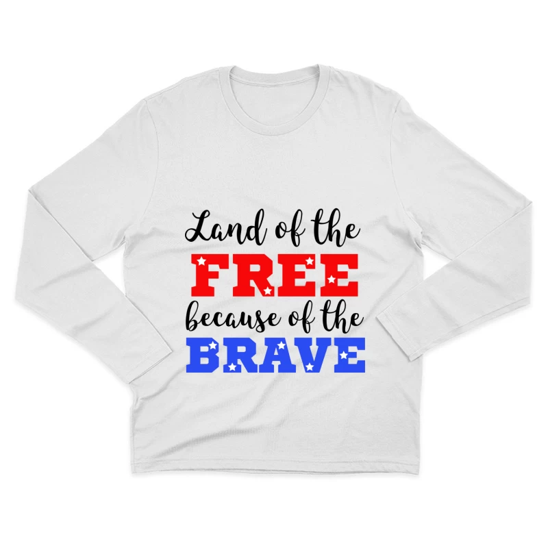 Design USA : Liberté et Courage Homme Manches Longues T-Shirt