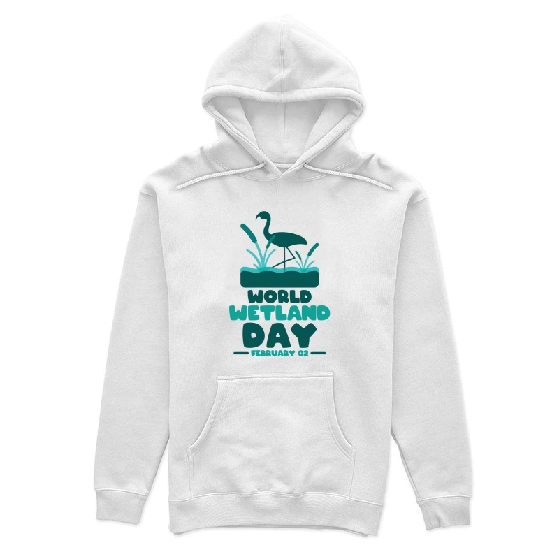 Celebrate World Wetland Day – Vibrant Flamingo Design Female Pullover Hoodie