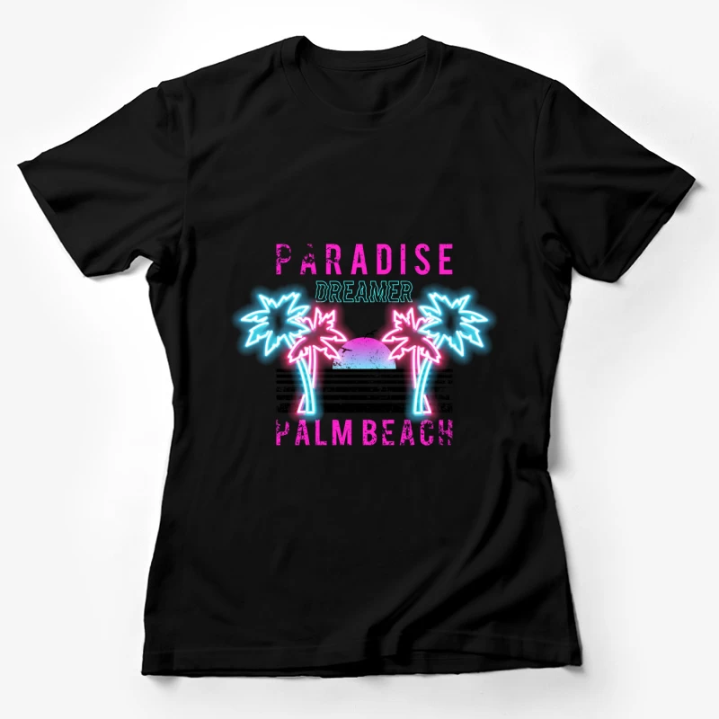 Rêve de Palm Beach: Paradis Neon Femme T-Shirt