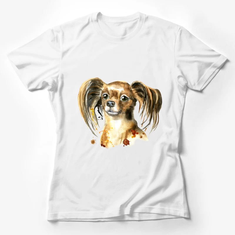 Portrait artistique de chien mignon Femme T-Shirt