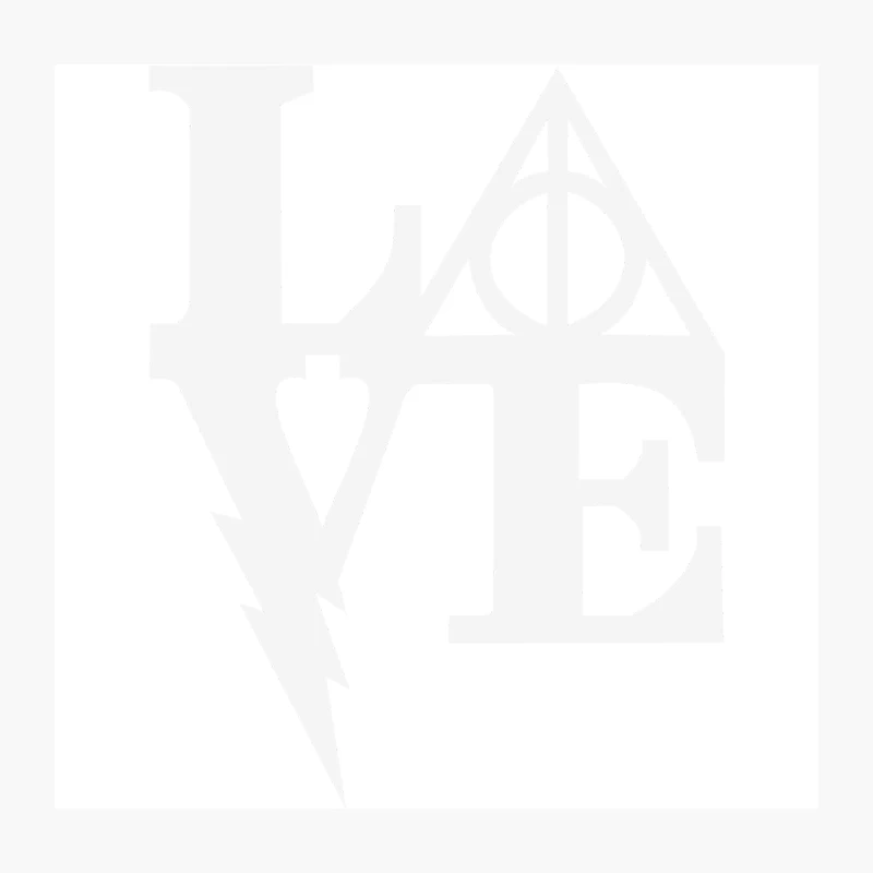 Minimalist Love Typography Inspired by Harry Potter Throw Pillow