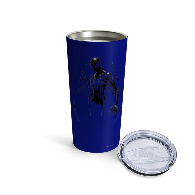 Minimalist Black Suit Spider-Man Symbiote Design Travel Mug