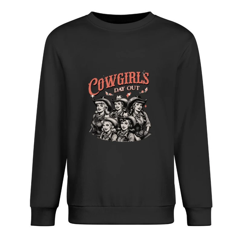 Cowgirls-Tagesausflug Illustration Herren Pullover Sweatshirt