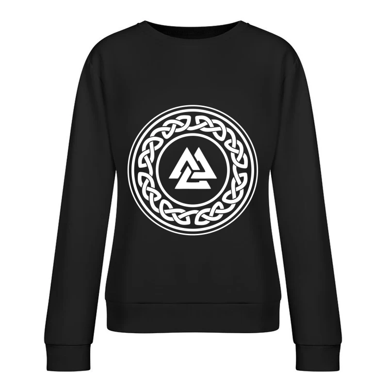 Triad Knot: Timeless Celtic Elegance Female Pullover Sweatshirt