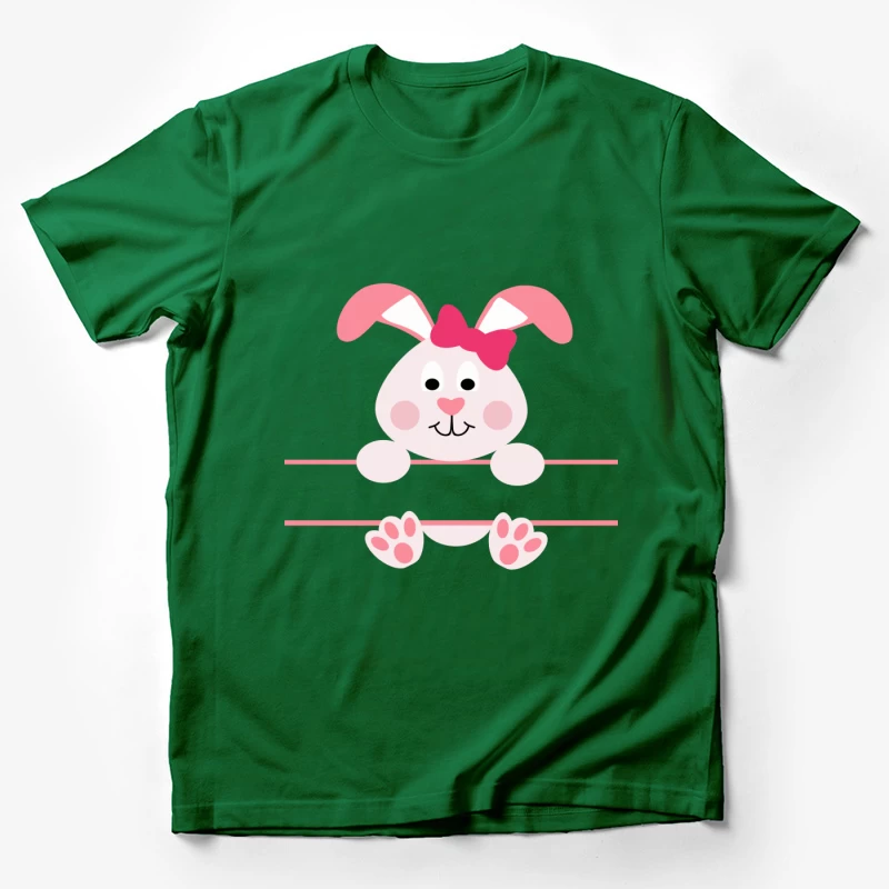 Lapin de Pâques avec nœud rose Homme T-Shirt