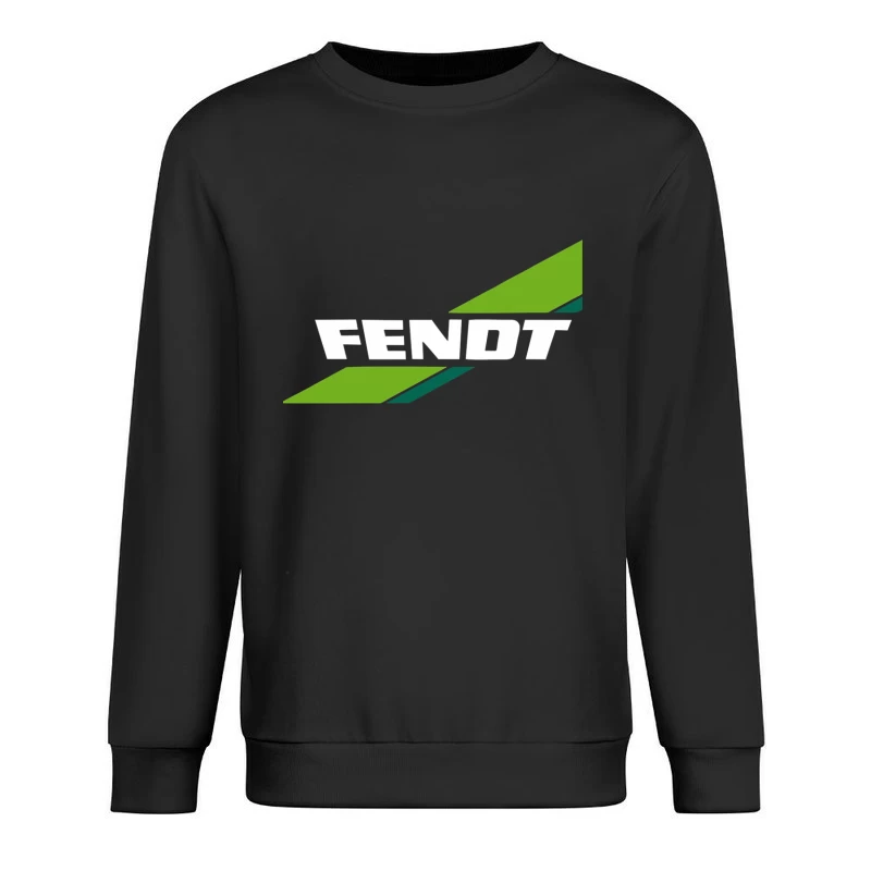 Fendt Agricultural Machinery Logo with Green Diagonal Stripes Male Pullover Sweatshirt