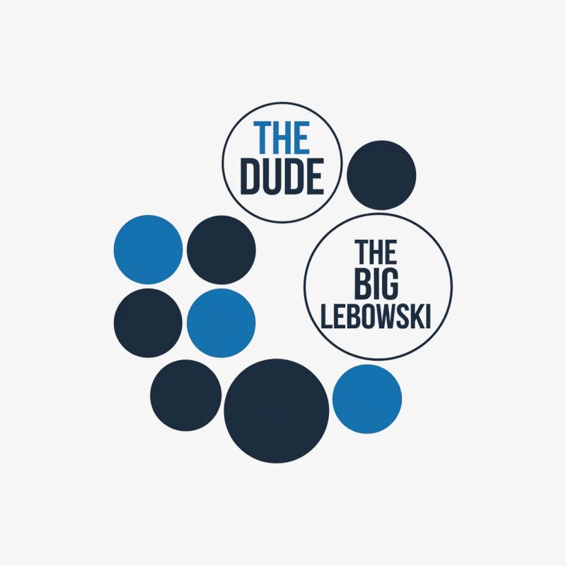 Minimalist Circles Design for The Big Lebowski Movie Female Long Sleeve T-Shirt