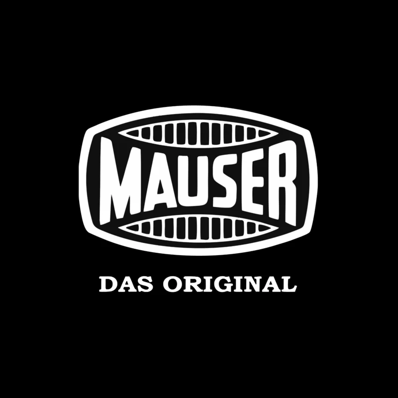 Vintage Mauser Firearms Company Logo with "Das Original" Text Throw Pillow