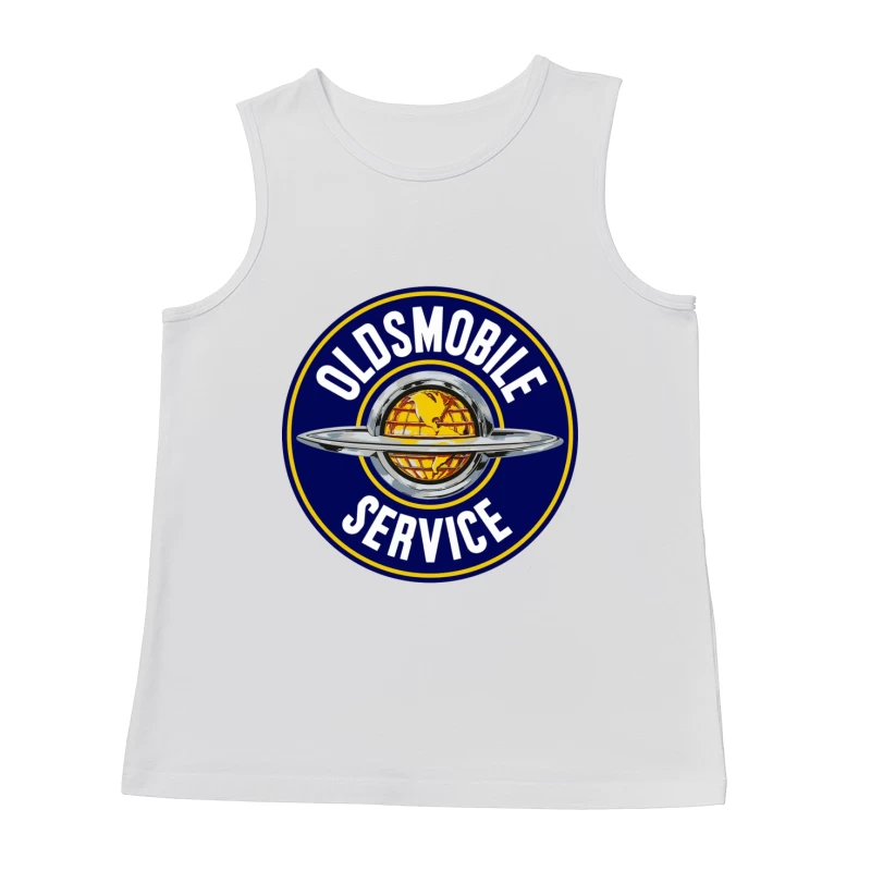 Vintage Oldsmobile Service Logo with Globe Emblem Male Tank Top